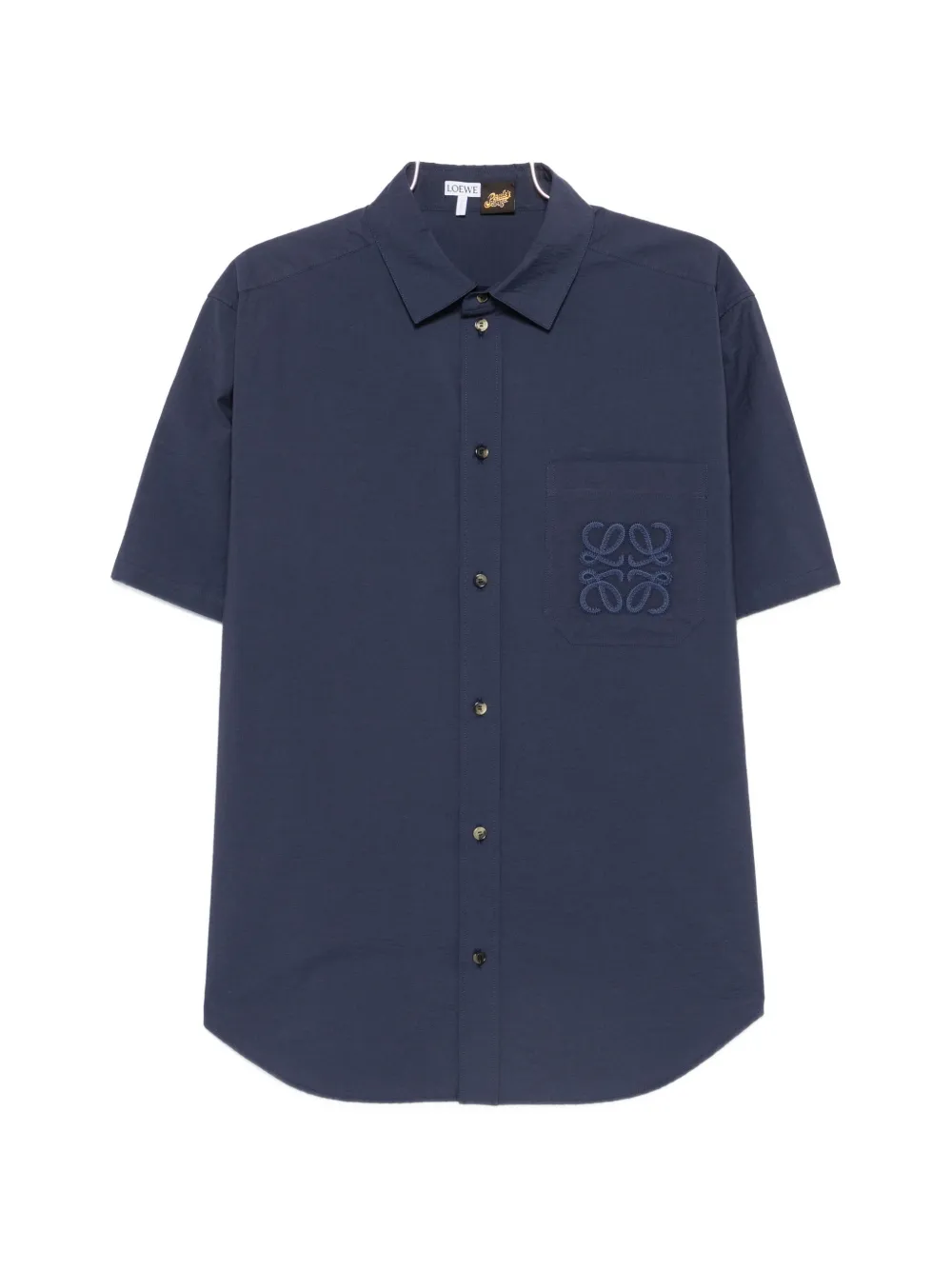 LOEWE x Paula's Ibiza anagram-embroidered pocket shirt - Blue