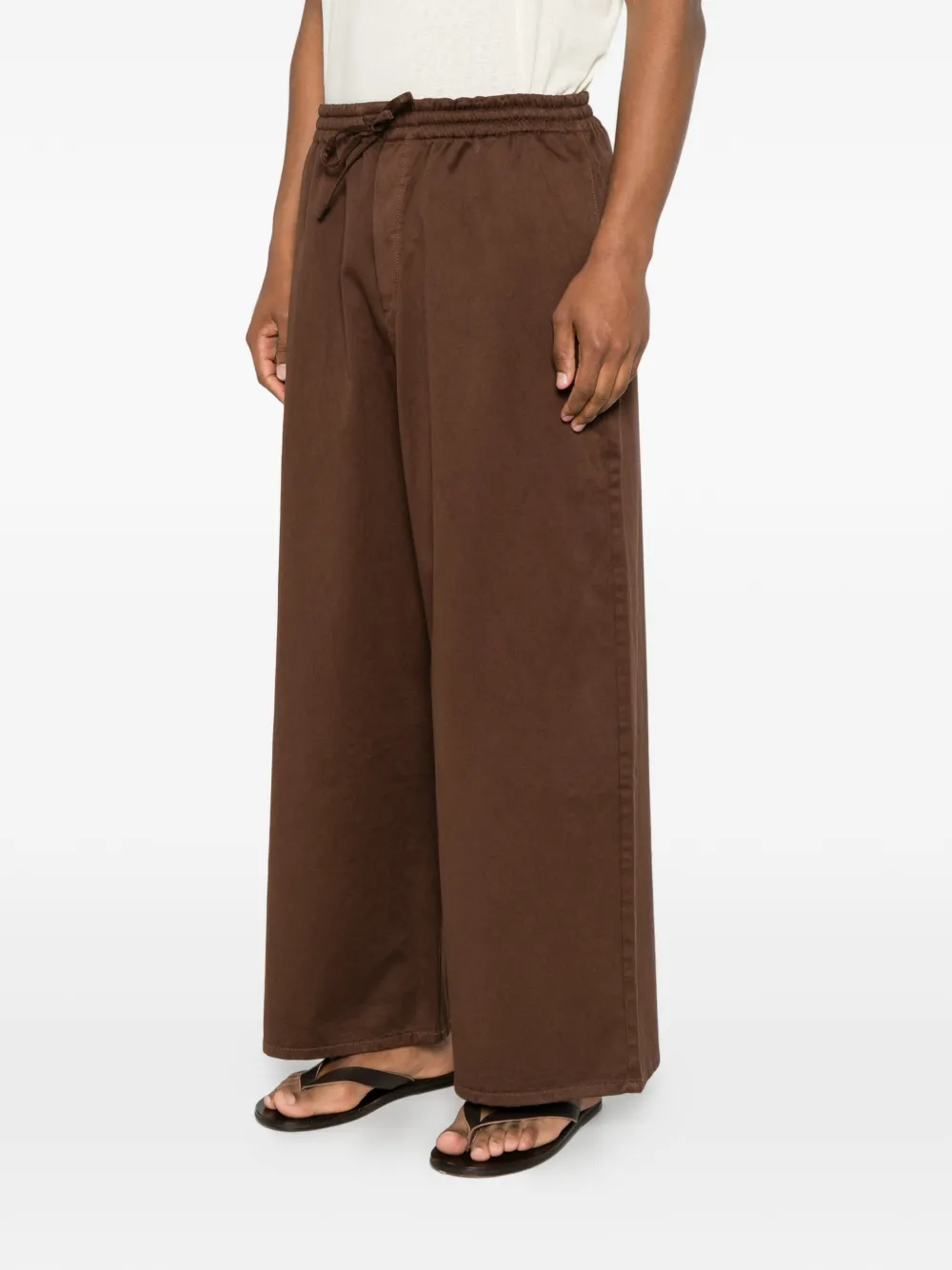 LOEWE Katoenen broek met trekkoord Bruin