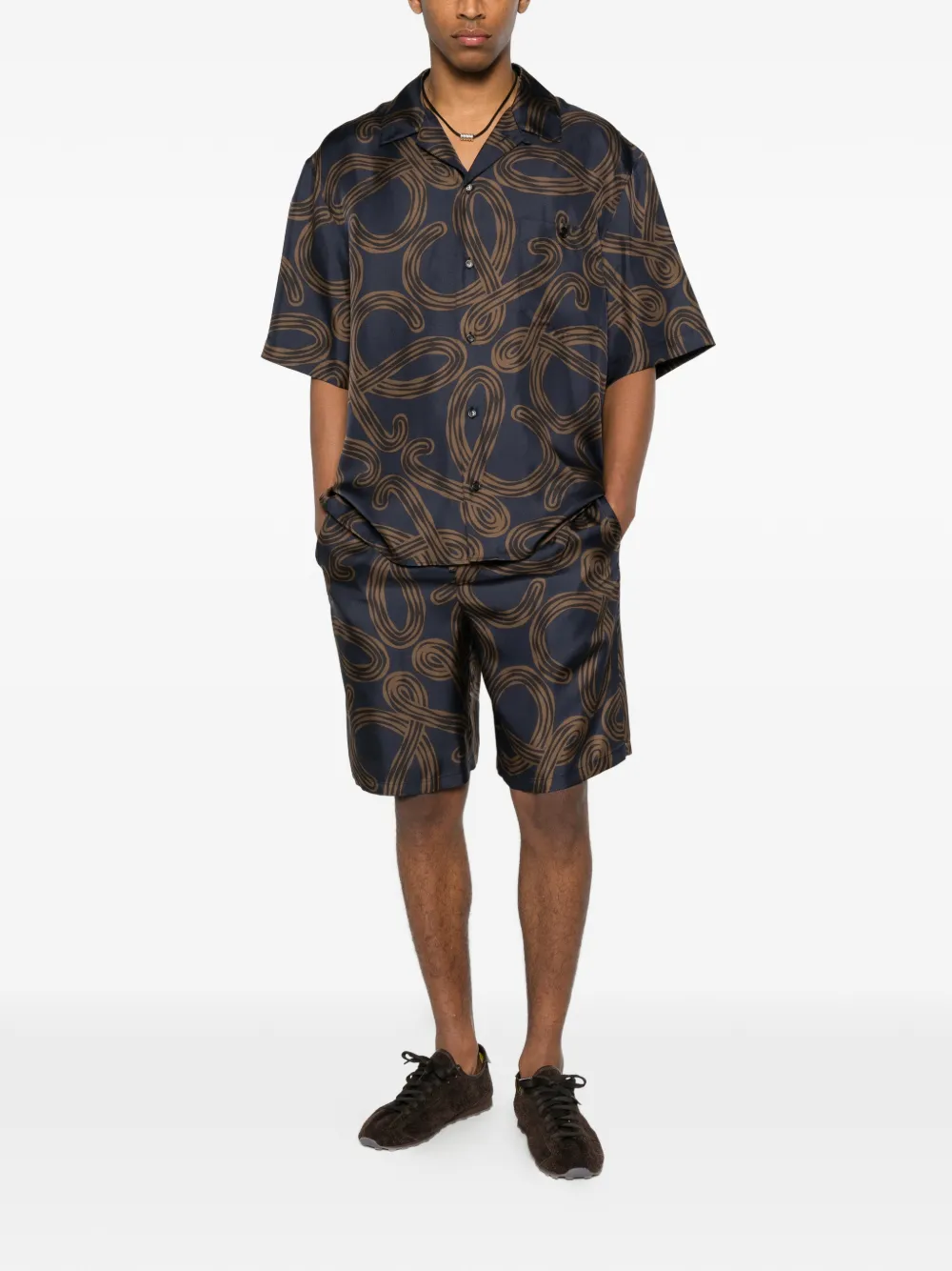 LOEWE x Paula's Ibiza shorts met print Blauw