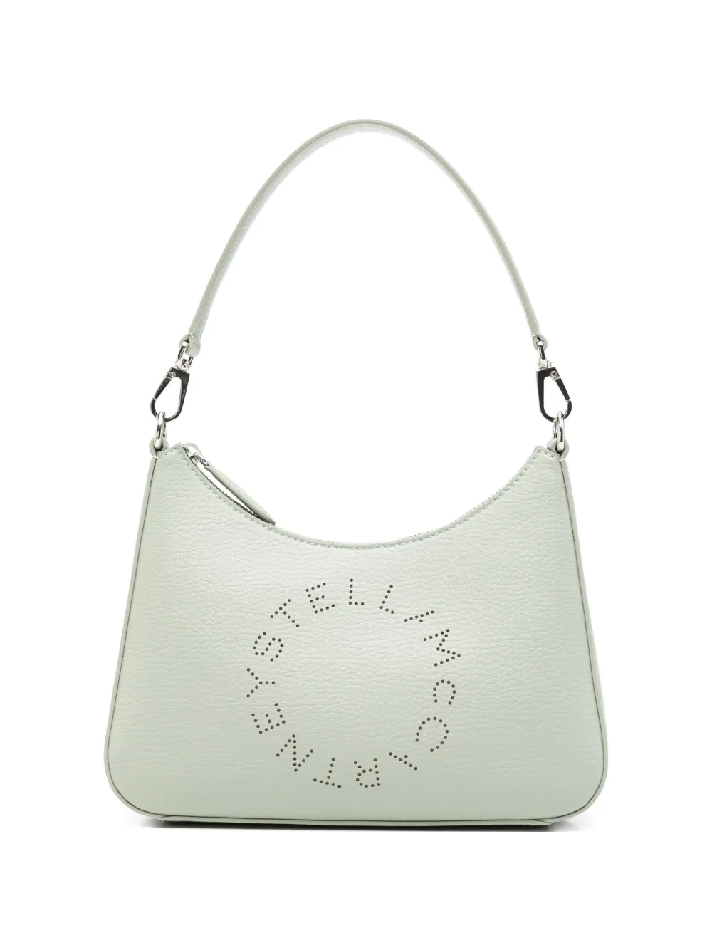 Stella McCartney logo-perforated shoulder bag - Grün