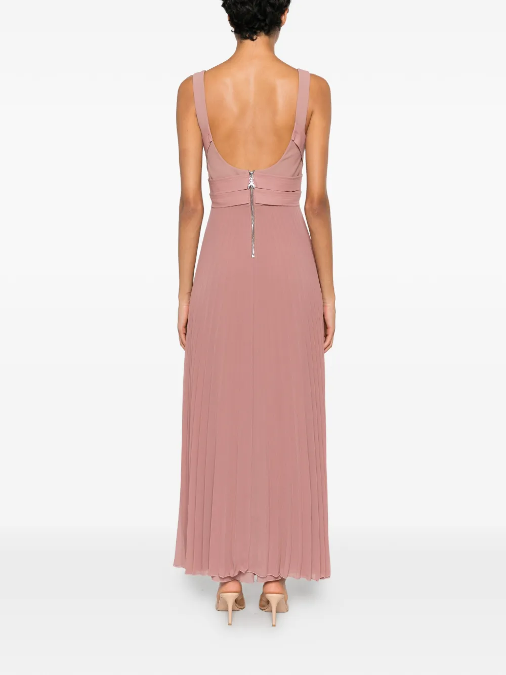 Patrizia Pepe Geplooide maxi-jurk met gekruist detail Roze