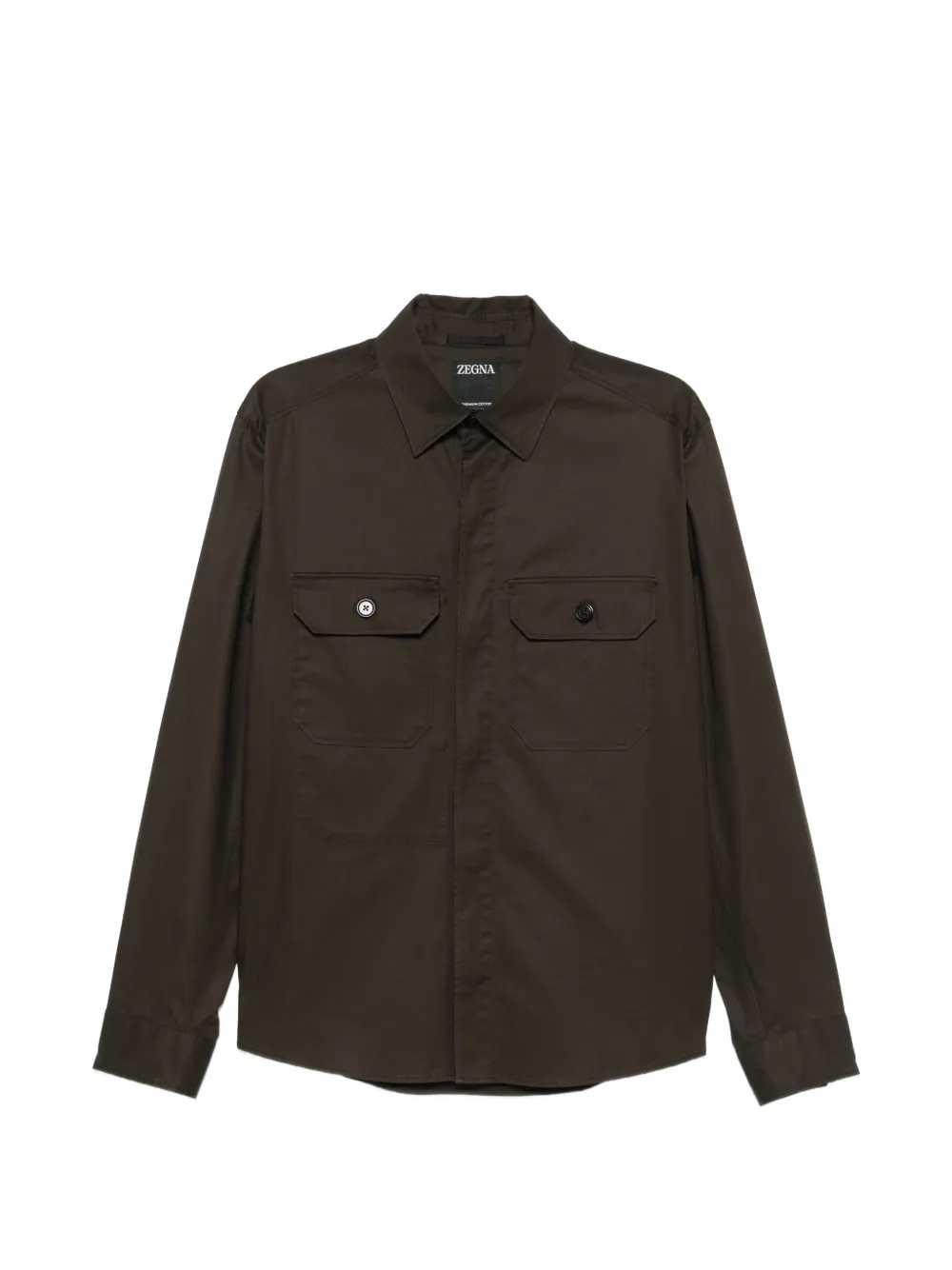 Zegna flap-pocket shirt - Marrone