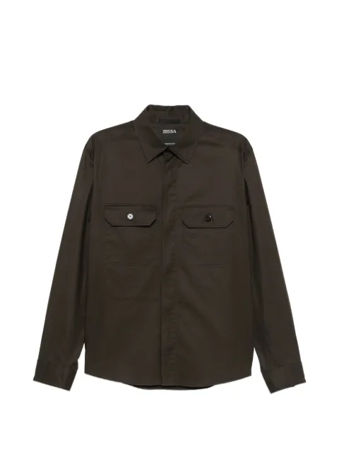 Zegna flap-pocket shirt