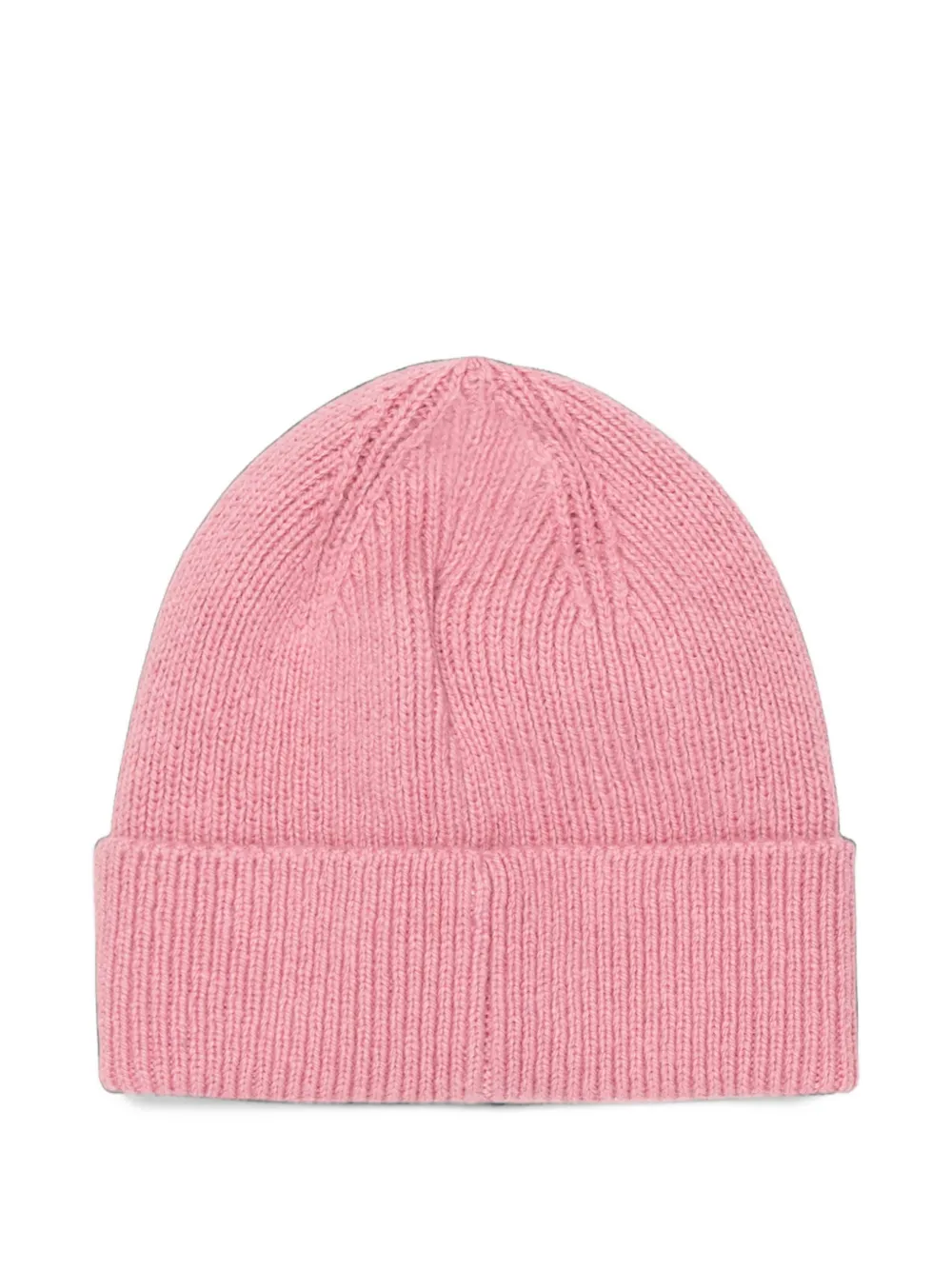 Diesel Kids logo-patch ribbed-knit beanie hat Roze