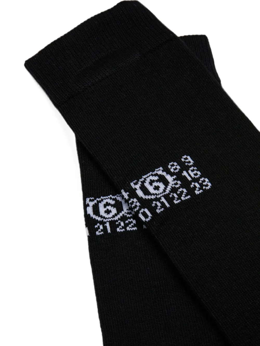 MM6 Maison Margiela Kids Kniekousen met logo-print Zwart