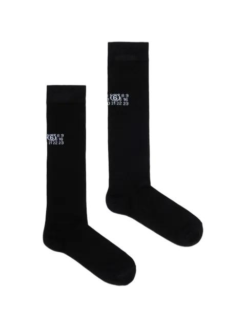 MM6 Maison Margiela Kids calcetines altos con logo estampado