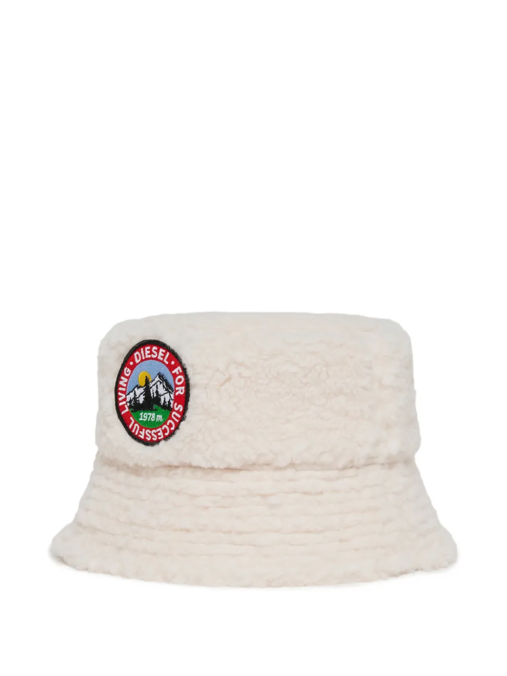 Diesel Kids Cappello bucket con applicazione - Bianco