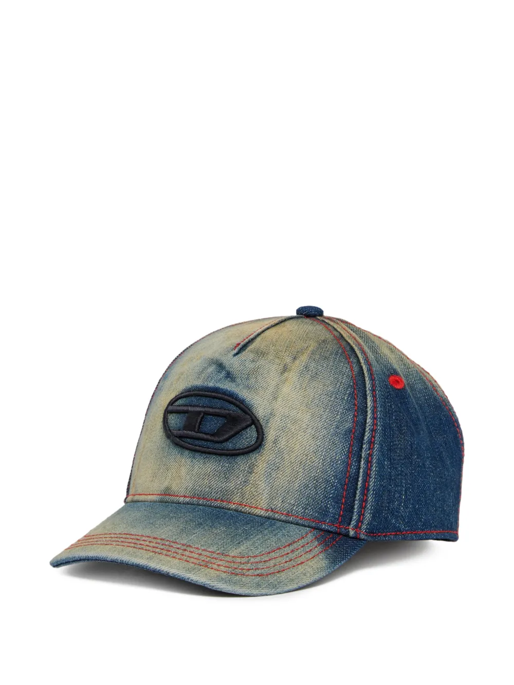 Diesel Kids Cappello Fimen denim con applicazione logo - Blu