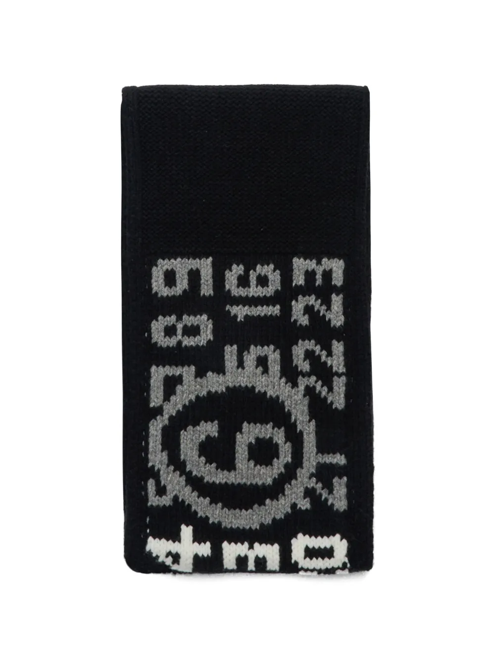 MM6 Maison Margiela Kids Gestrickter Schal mit Logo - Schwarz