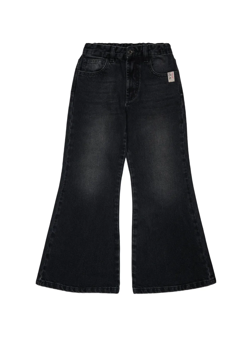 Nº21 Kids Jeans con logo ricamato - Nero