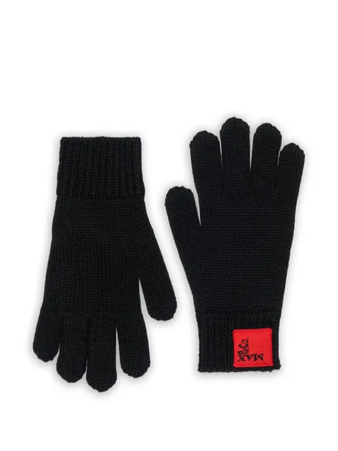 MAX&Co. Kids logo-patch ribbed-cuff gloves