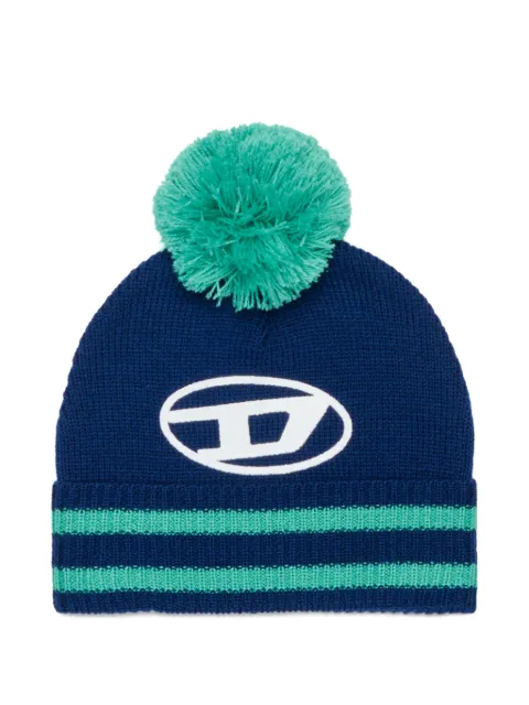 Diesel Kids pom-pom logo beanie hat