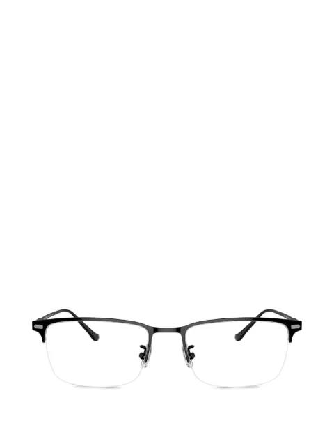 Coach titanium rectangle-frame glasses