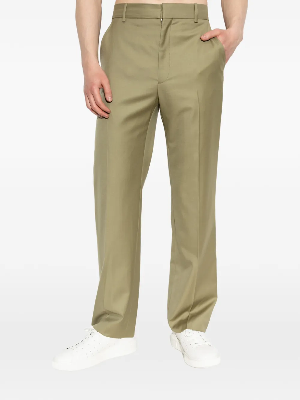  Kenzo Wool Tailored Trousers - Vert 
