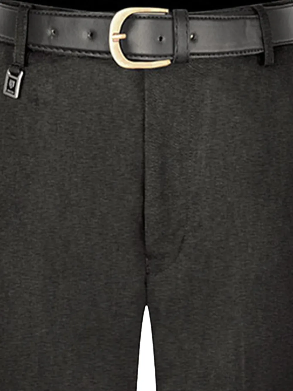 Zeco Schoolwear kids Geplooide broek met ceintuur Grijs