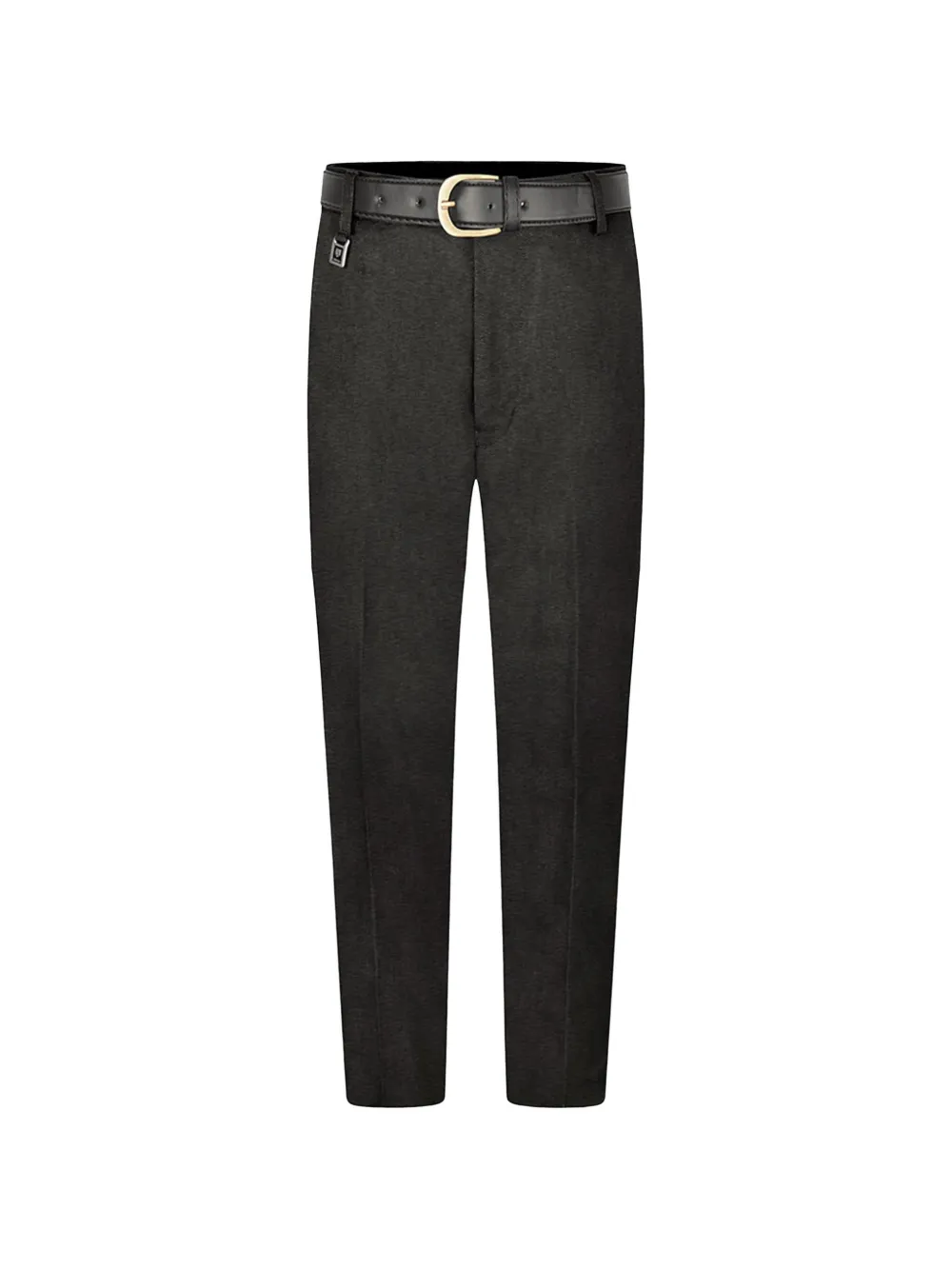 Zeco Schoolwear kids belted pressed-crease trousers - Grigio