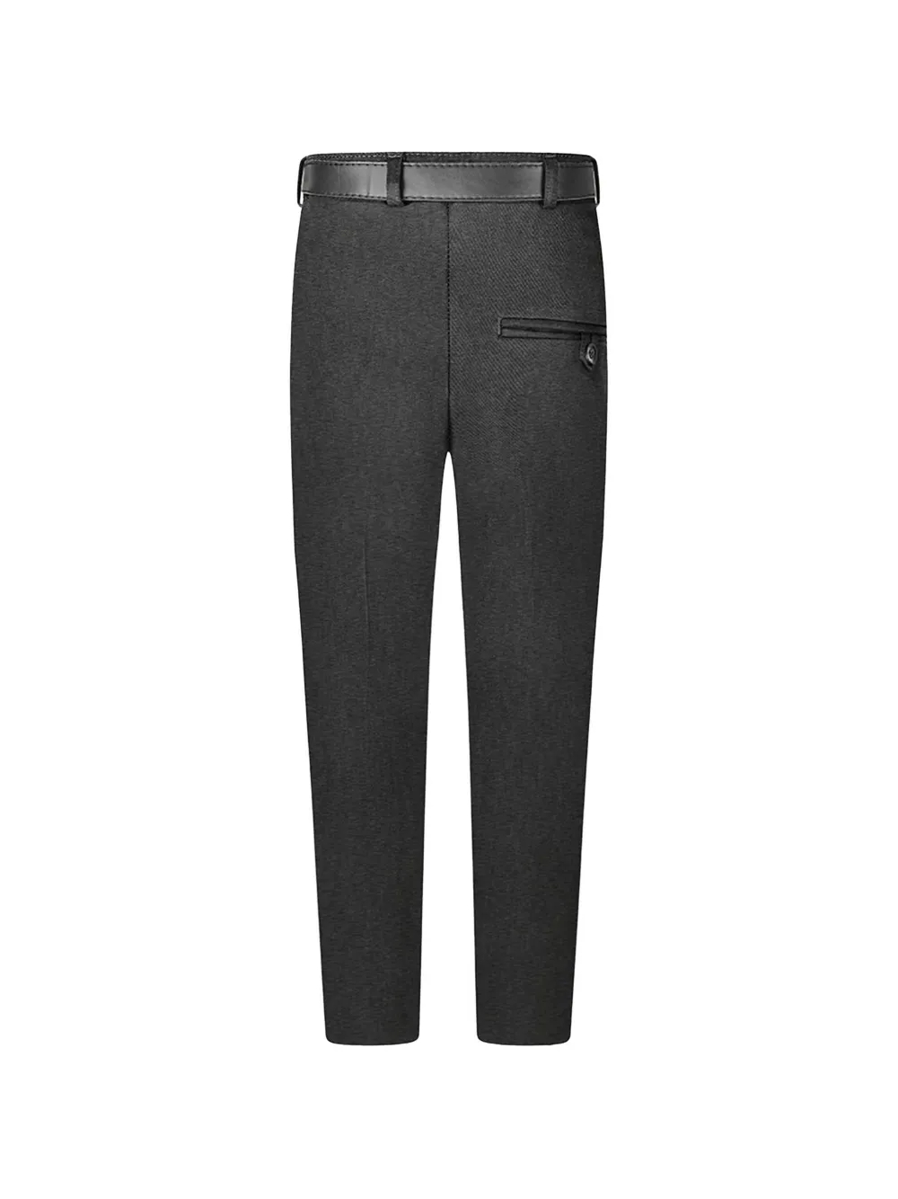 Zeco Schoolwear kids Geplooide broek met ceintuur Grijs
