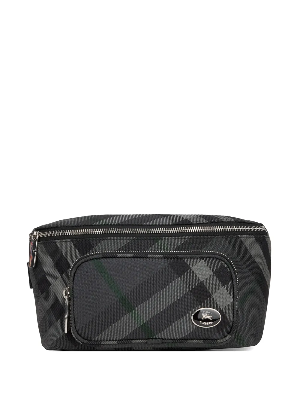 Burberry check-pattern belt bag - Grigio