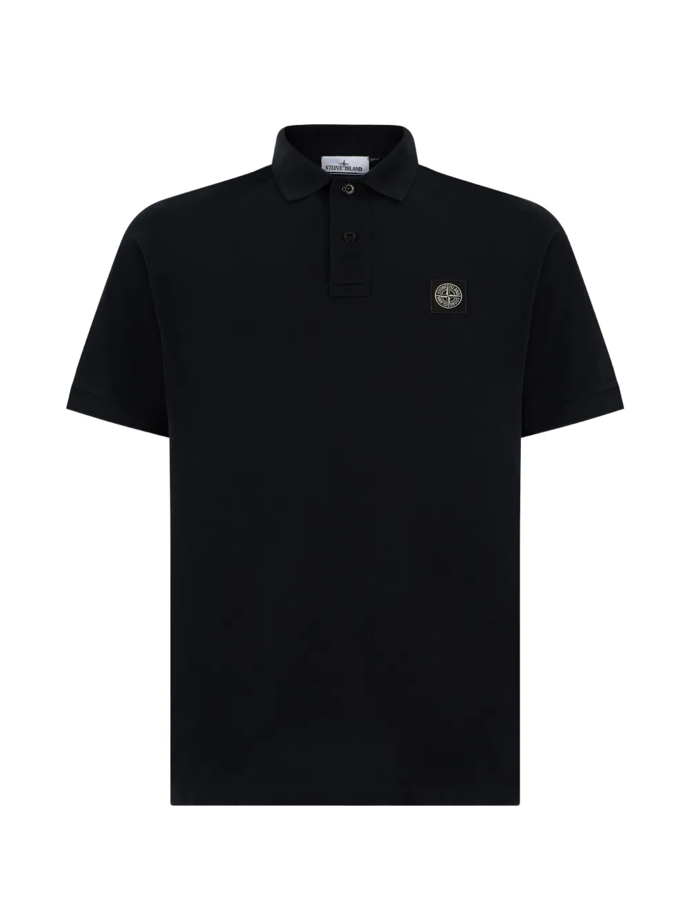 Stone Island logo-patch polo shirt - Nero