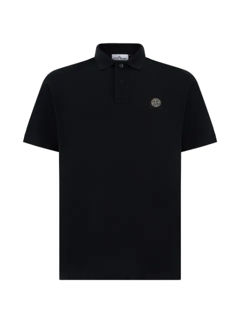 Stone Island logo-patch polo shirt