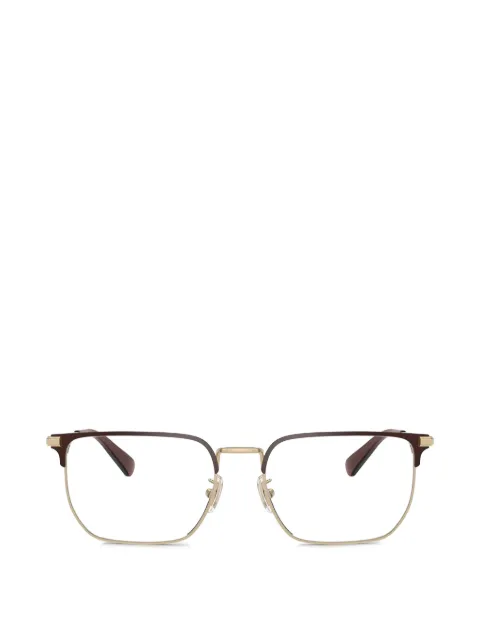 Coach Eckige Brille mit Logo-Schild