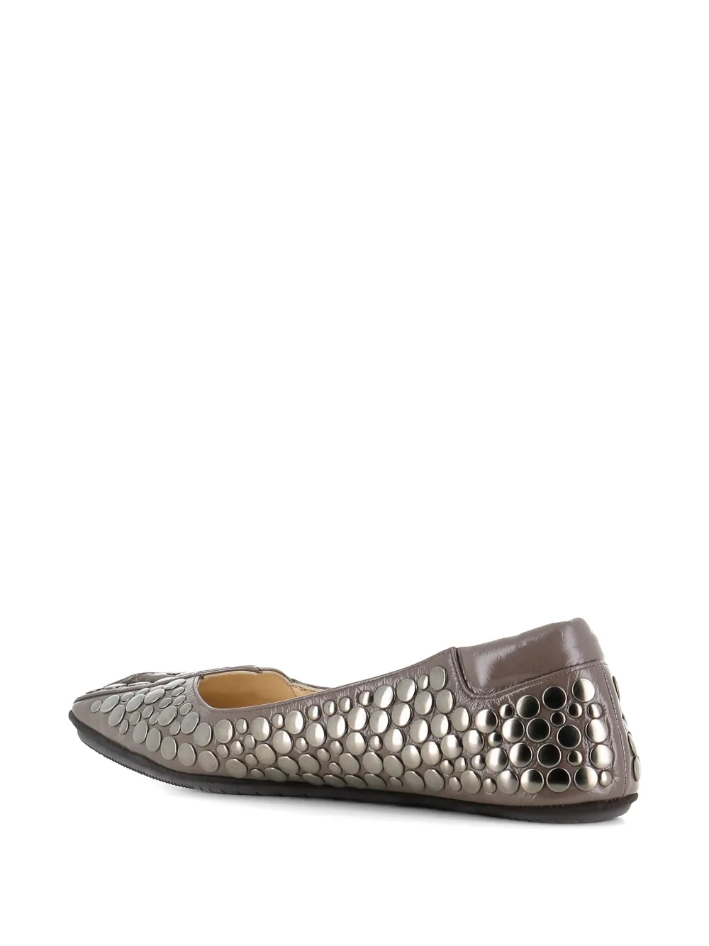 Dove Nuotano Gli Squali Ballerina's met studs en vierkante neus Grijs