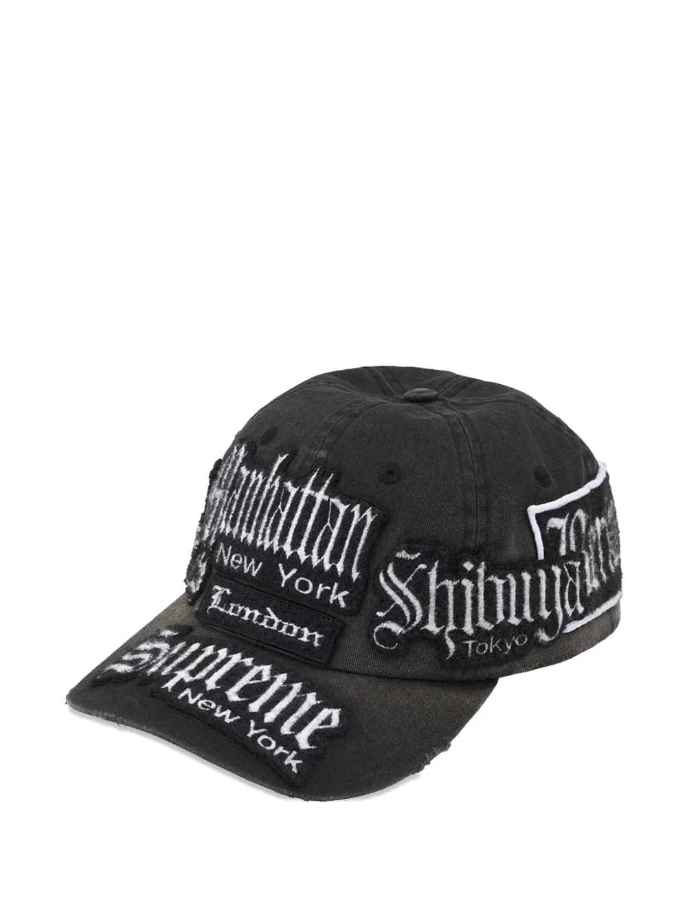 Supreme City Patches six-panel cap hat - Schwarz