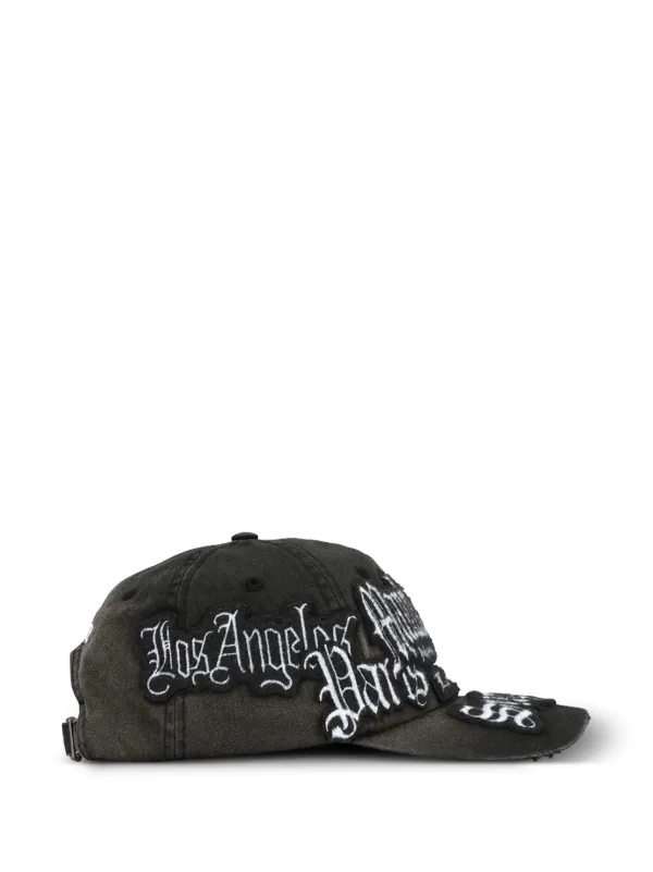 Supreme City Patches six-panel Cap Hat | Black | FARFETCH