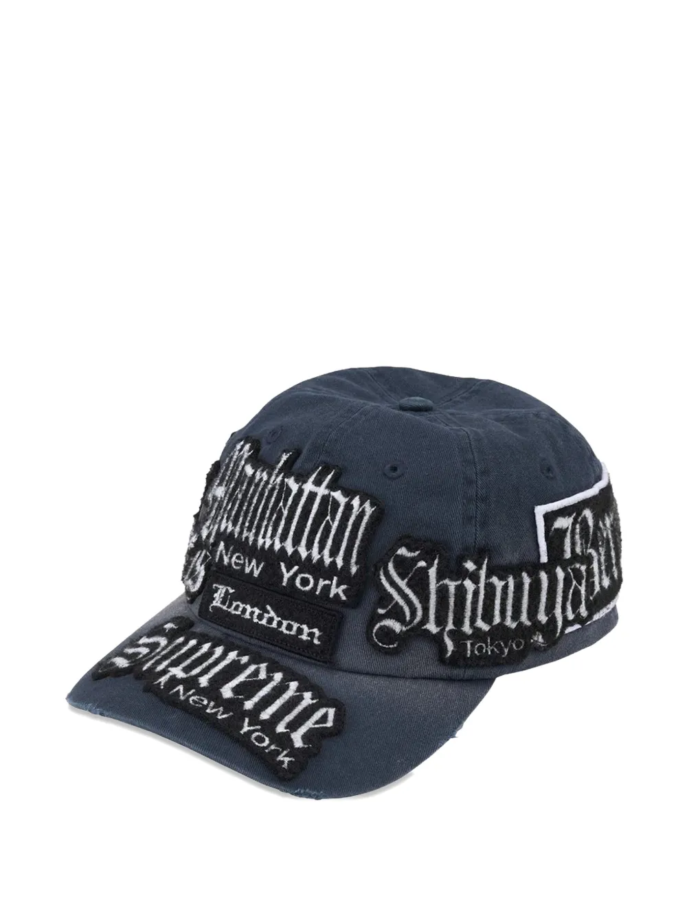 Supreme City Patches six-panel cap hat - Blau