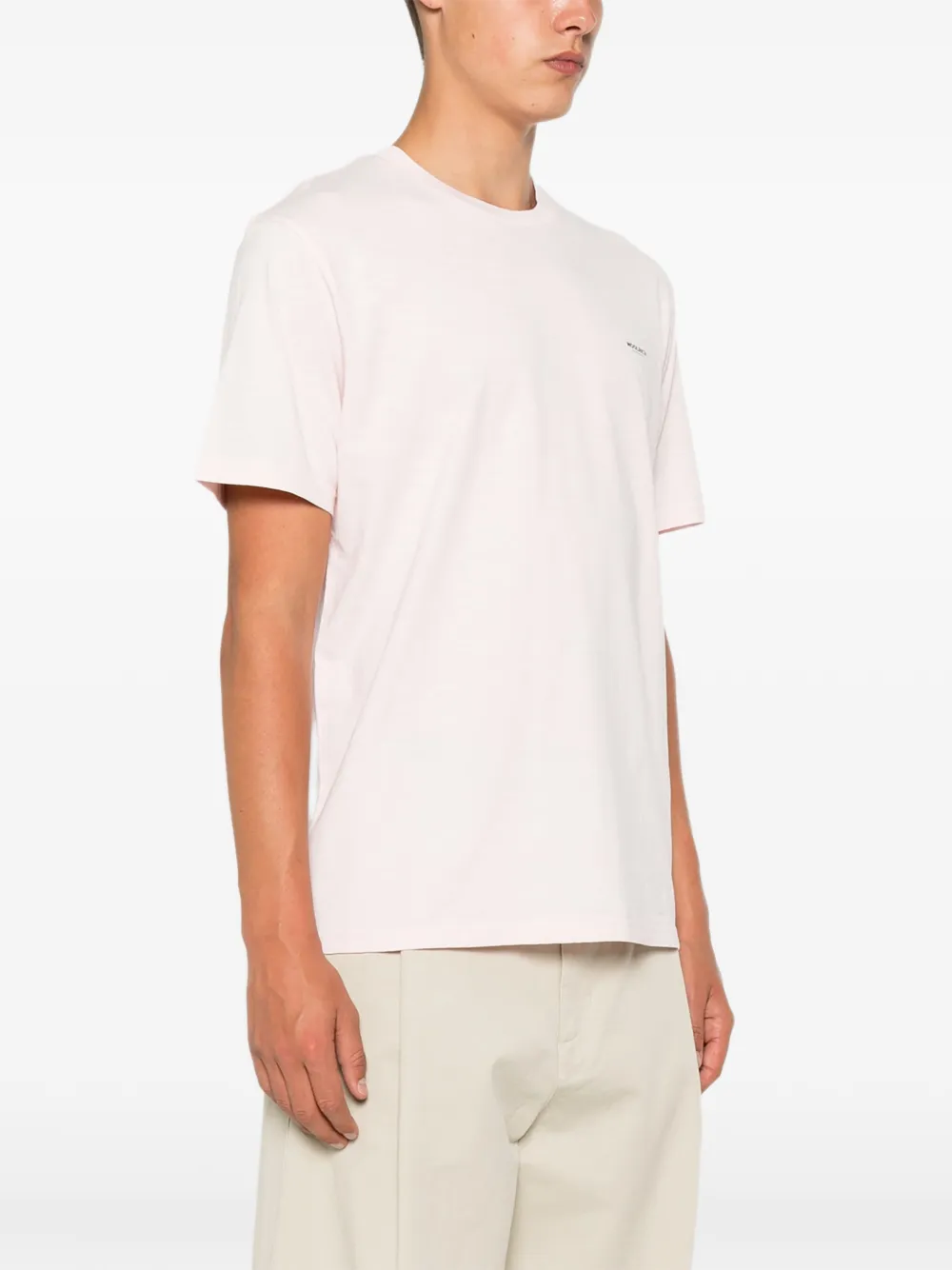 Woolrich T-shirt met slub textuur en logoprint Roze