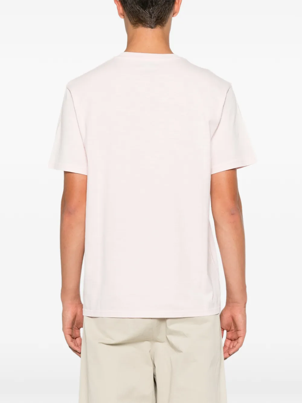 Woolrich T-shirt met slub textuur en logoprint Roze