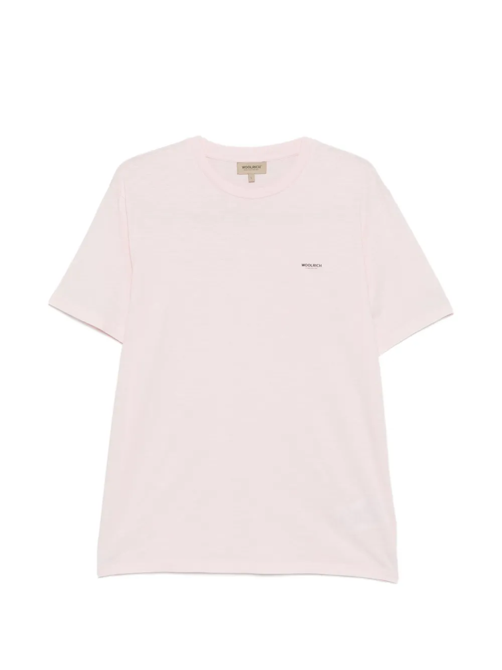 Woolrich logo-print slub-texture T-shirt - Rosa