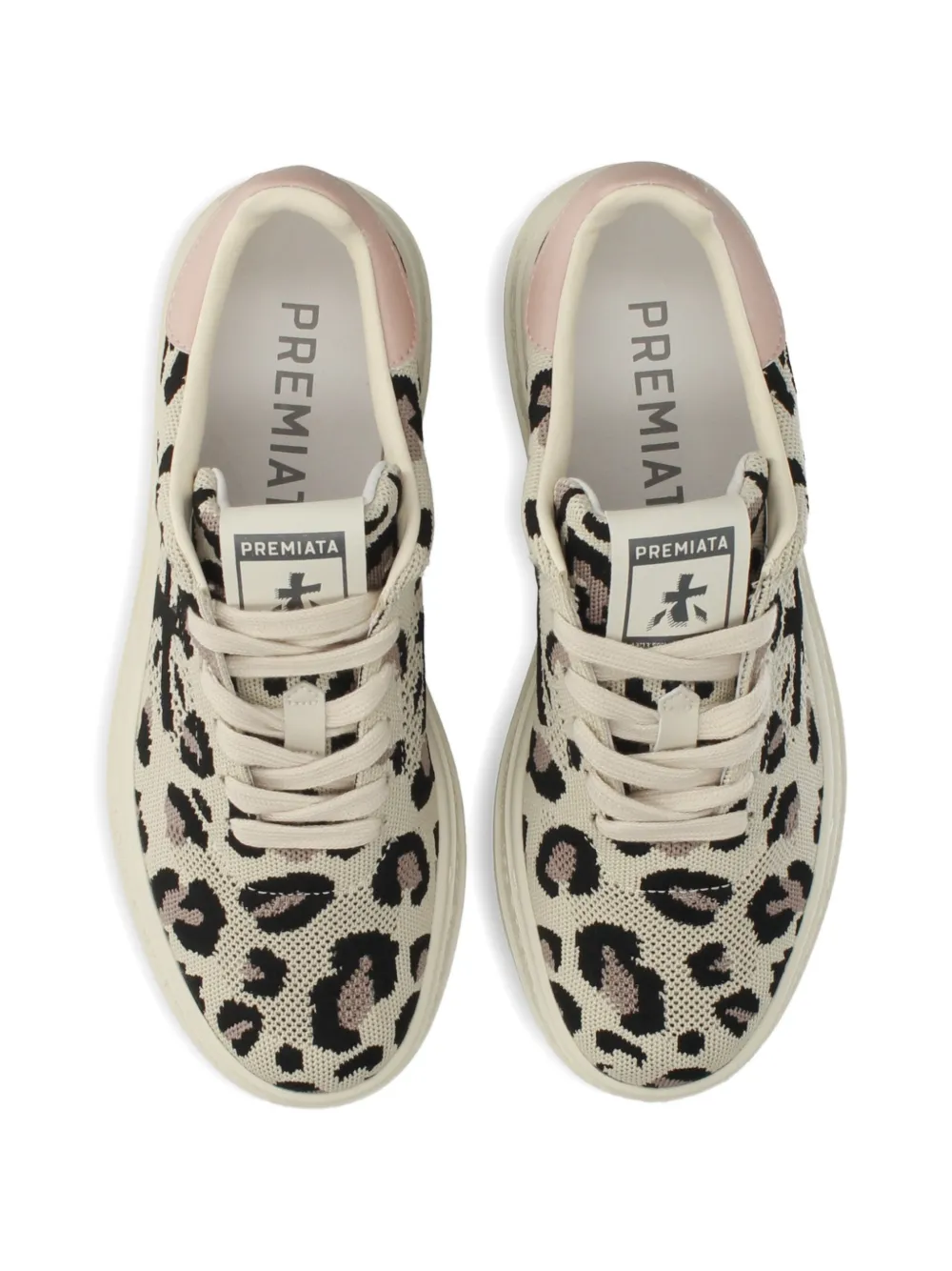 Premiata Quinnd leopard-print sneakers Beige