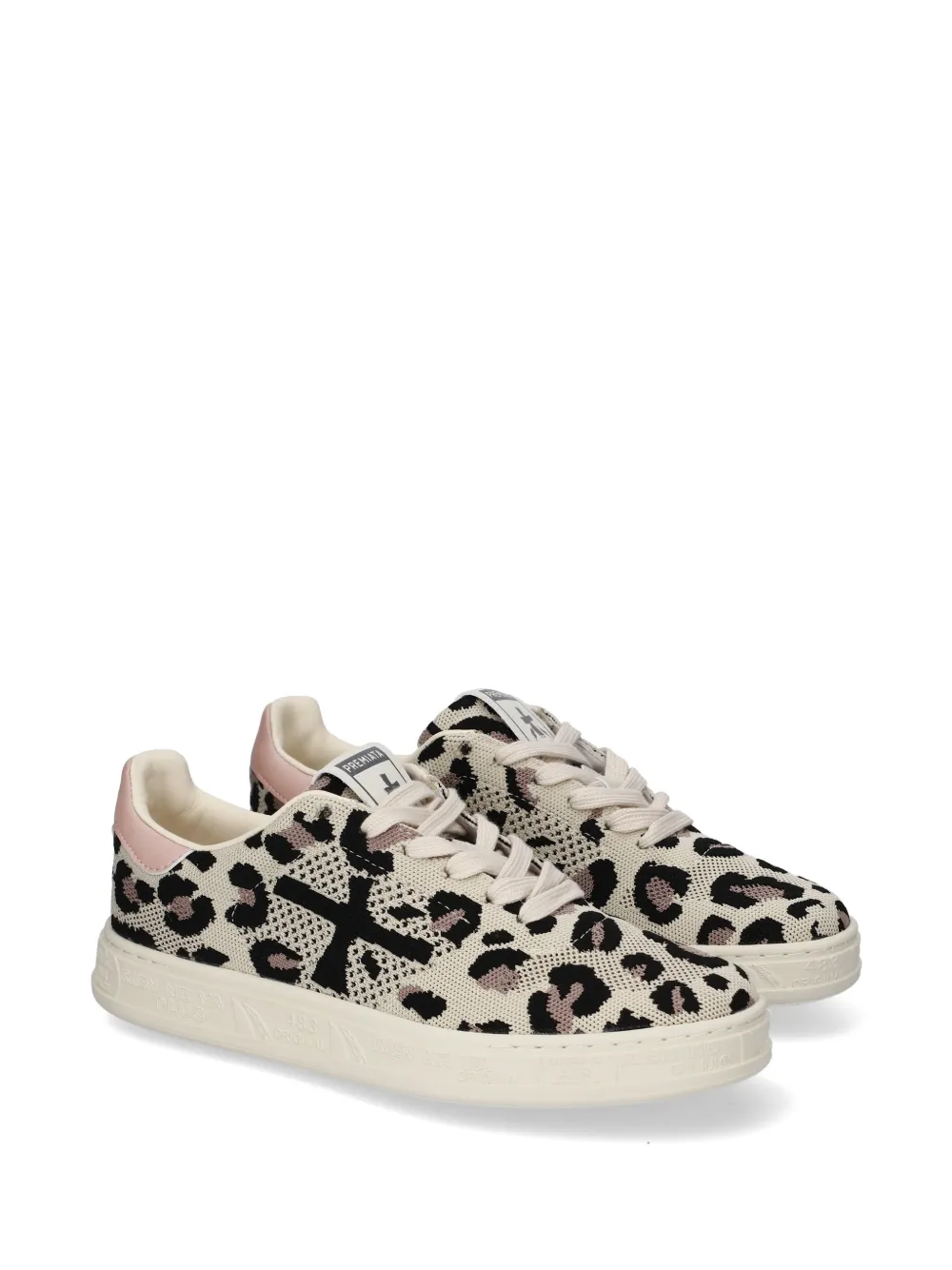 Premiata Quinnd leopard-print sneakers Beige