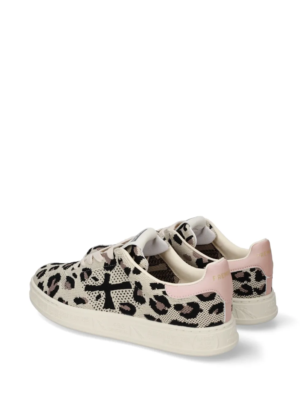 Premiata Quinnd leopard-print sneakers Beige