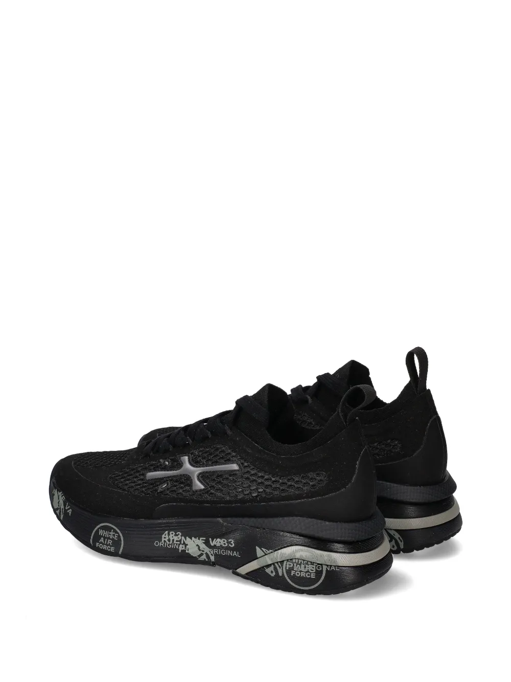 Premiata Moerun mesh-panel sneakers Zwart