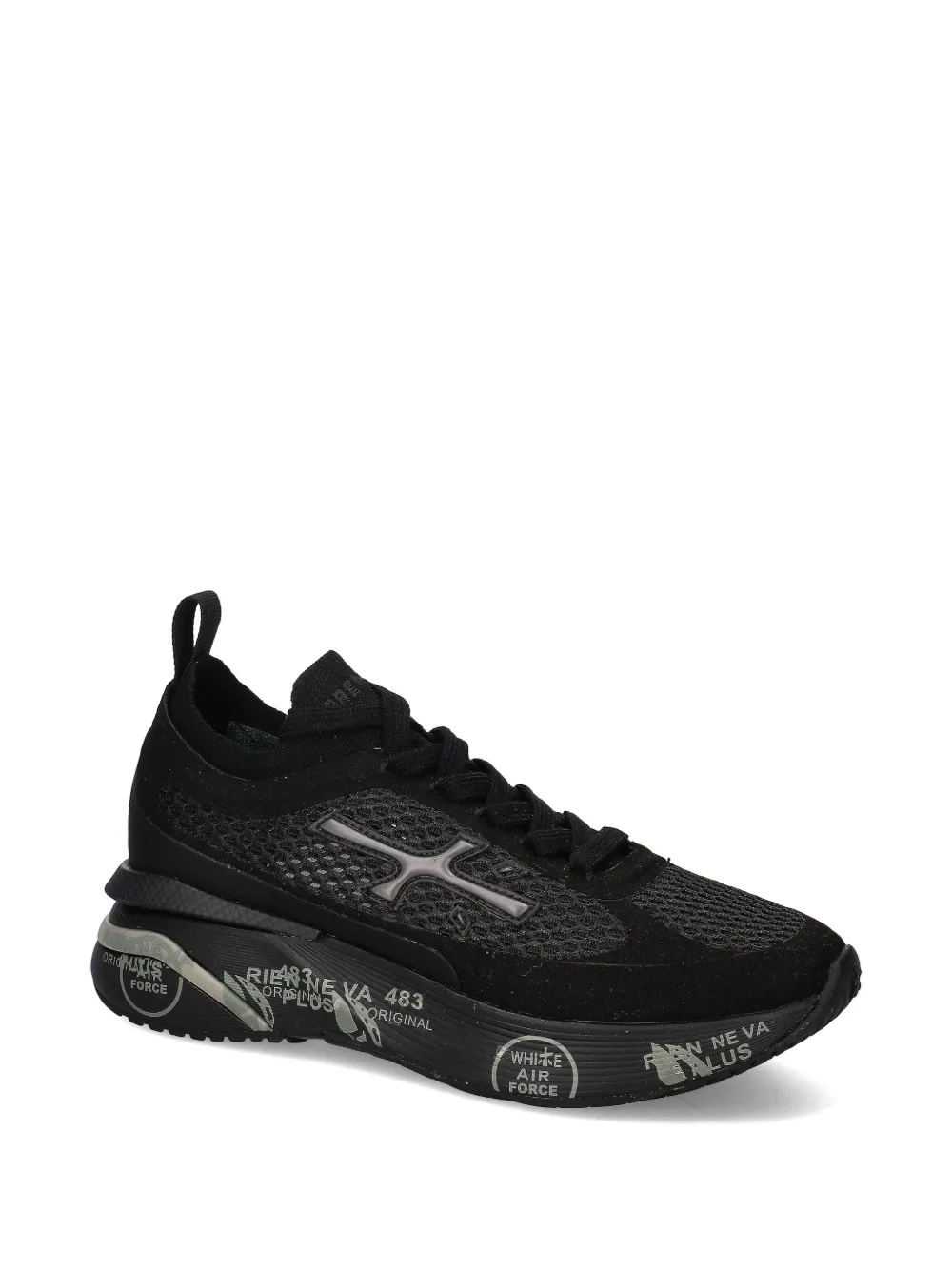 Premiata Moerun mesh-panel sneakers Zwart