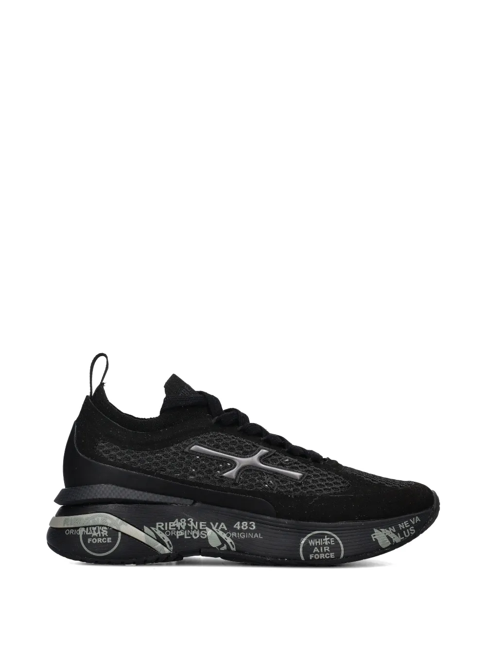 Premiata Moerun mesh-panel sneakers Zwart