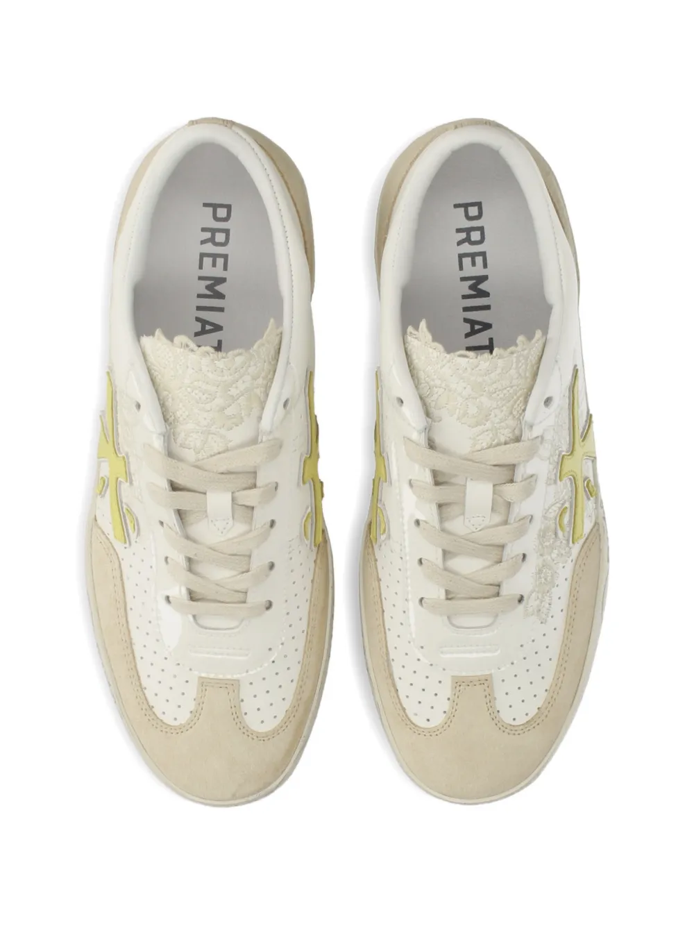 Premiata Davidd lace-detail sneakers Beige