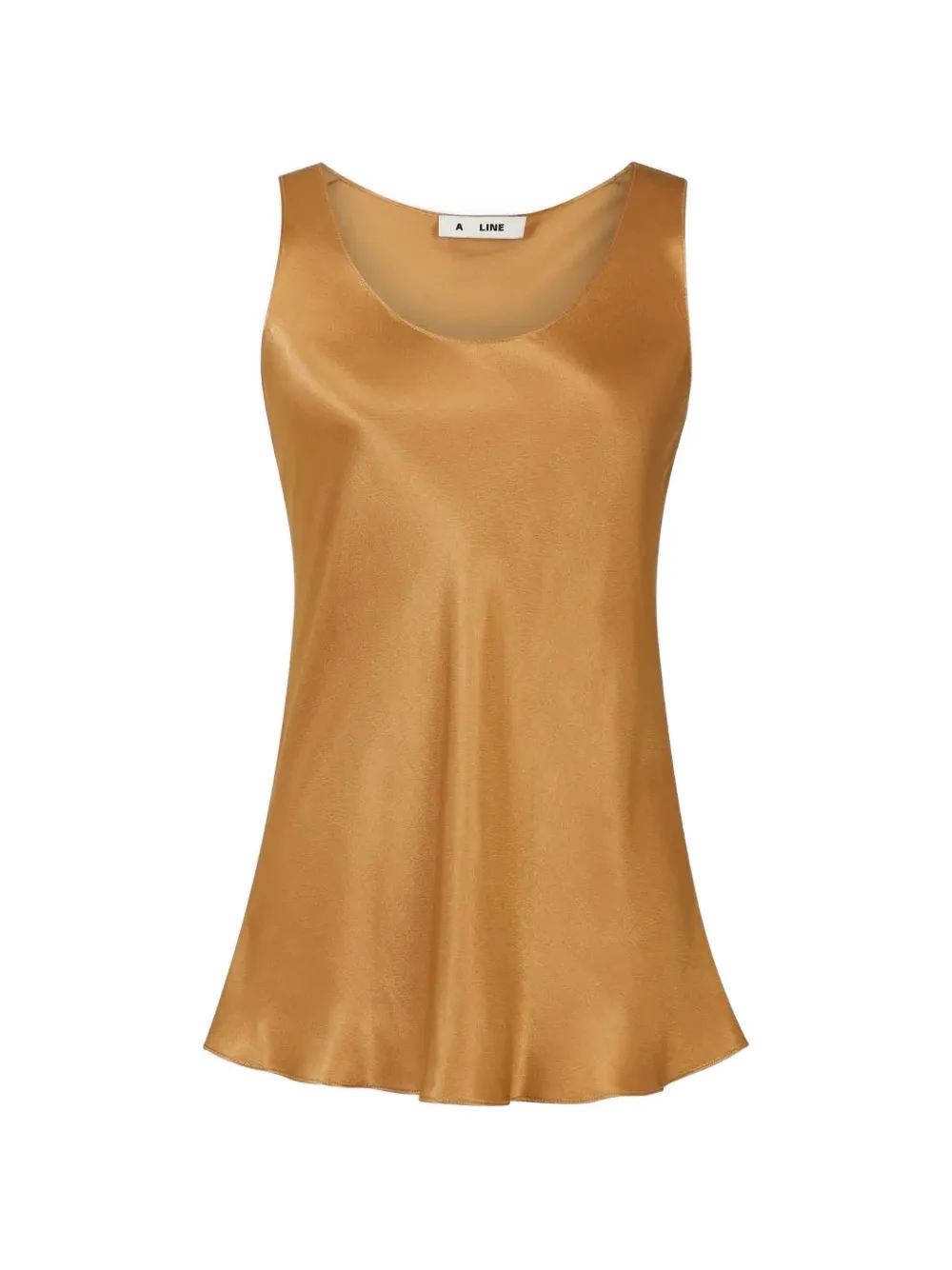 A LINE satin-finish scoop-neck top - Oro