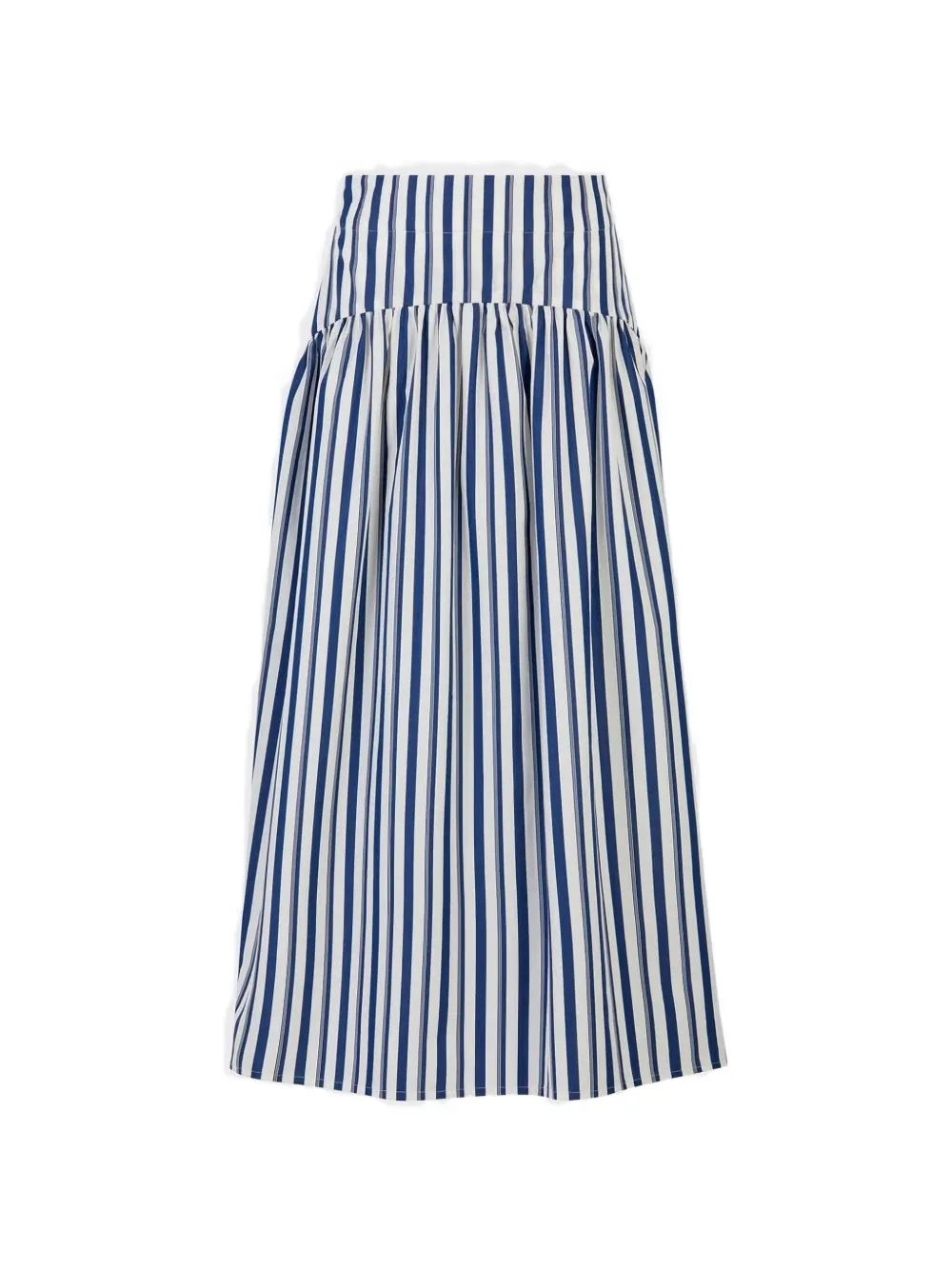 A LINE Arabella striped pleated midi skirt - Blu