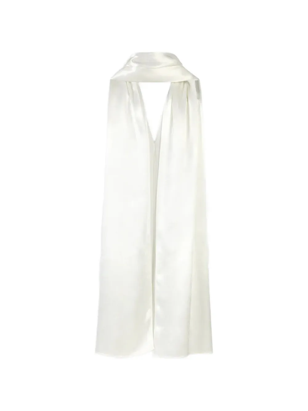 A LINE Sage satin-finish shawl - Bianco