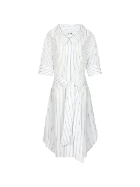 A LINE Alex striped belted shirt midi dress