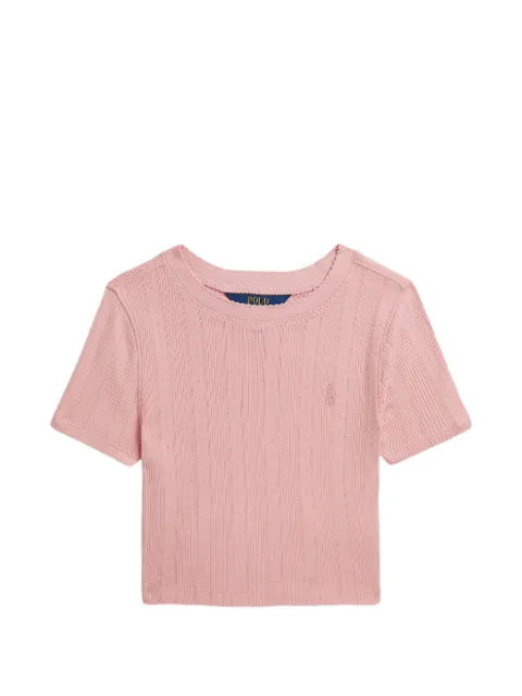 POLO RALPH LAUREN KIDS pointelle-knit T-shirt