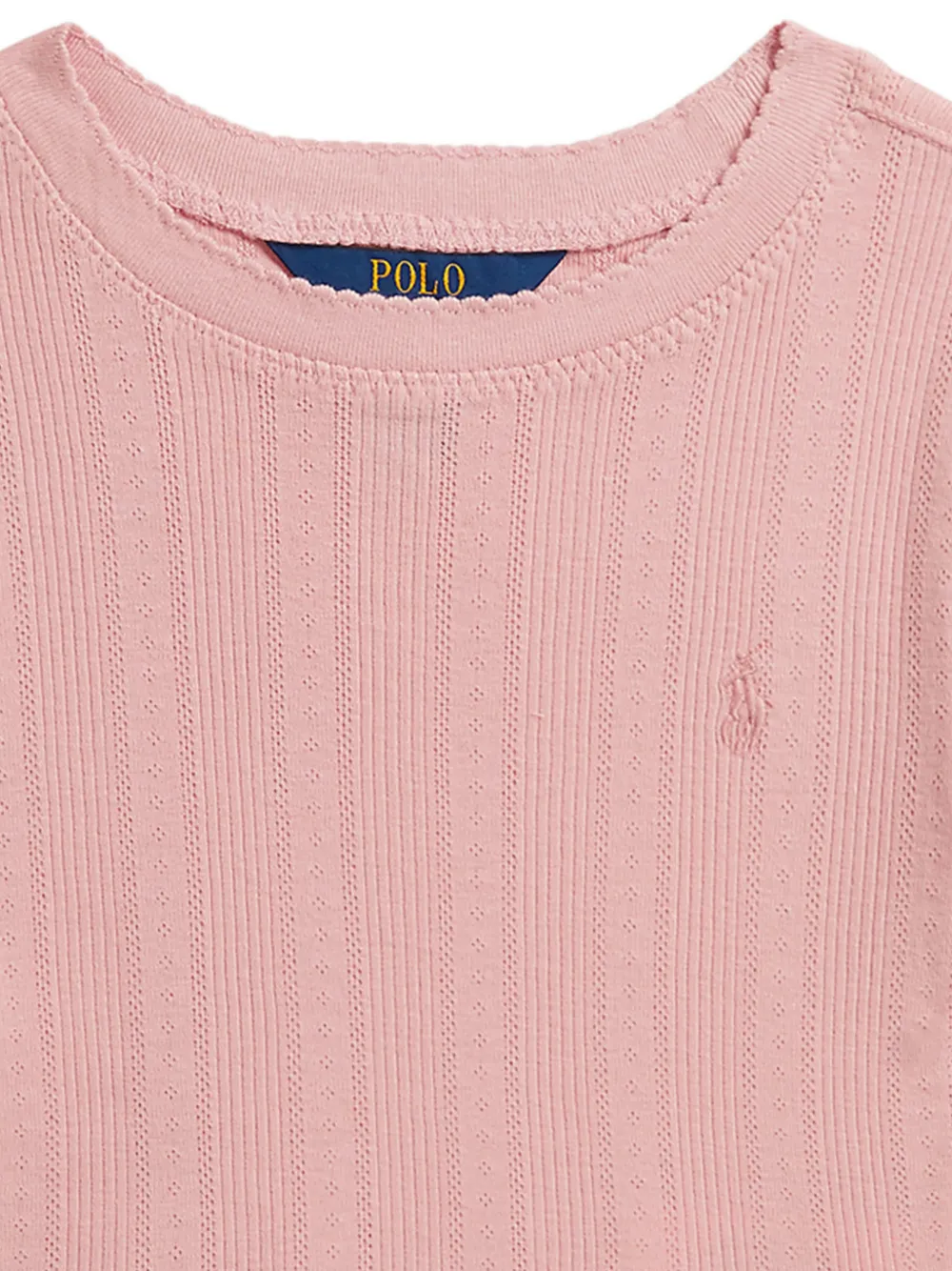 POLO RALPH LAUREN KIDS Pointelle T-shirt Roze