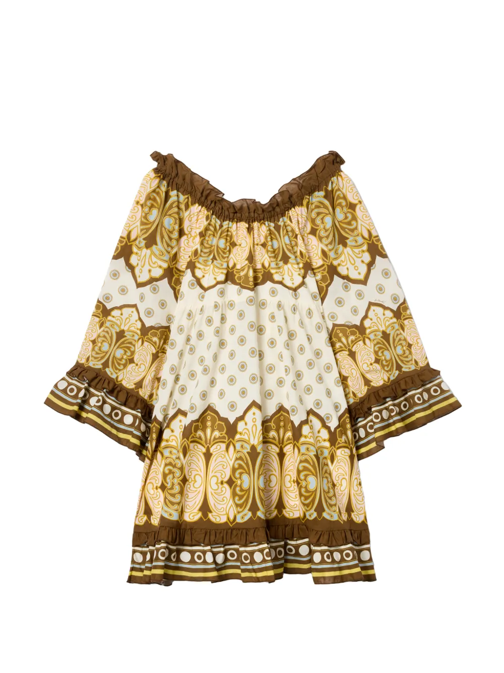 La DoubleJ Boho Placée mini dress - Neutrals