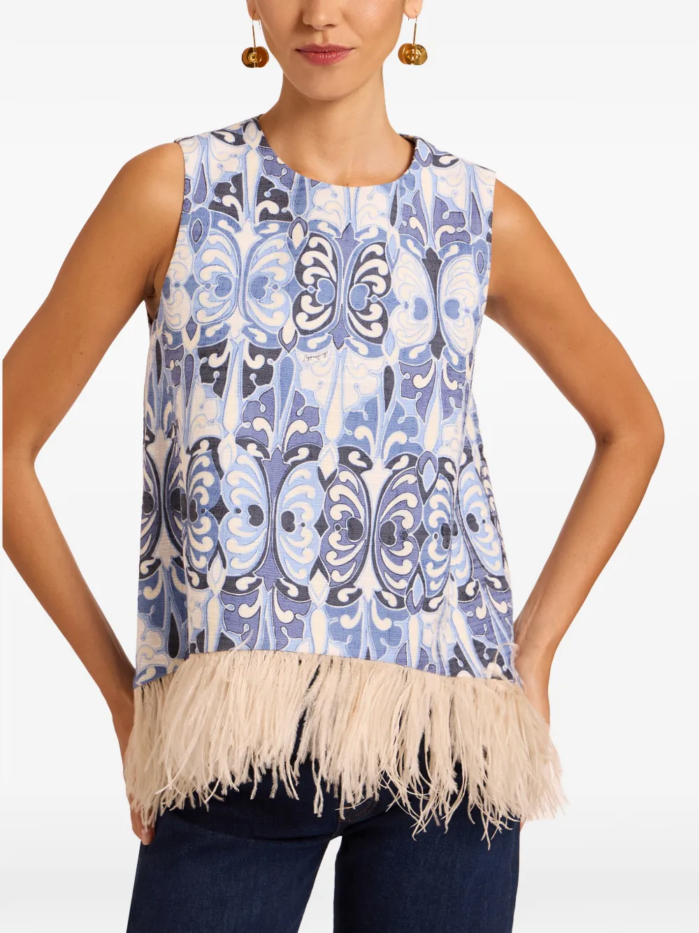 La DoubleJ La Scala top Blauw