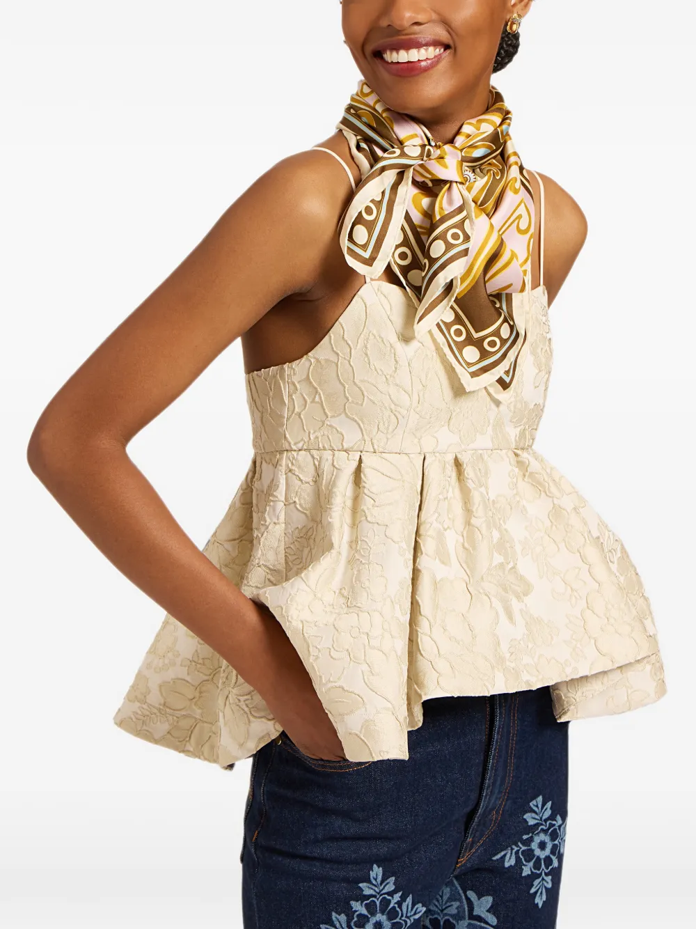 La DoubleJ Foulard 90 Beige
