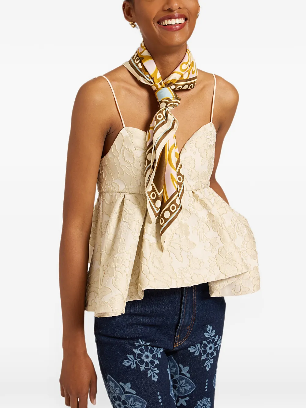 La DoubleJ Foulard 90 Beige