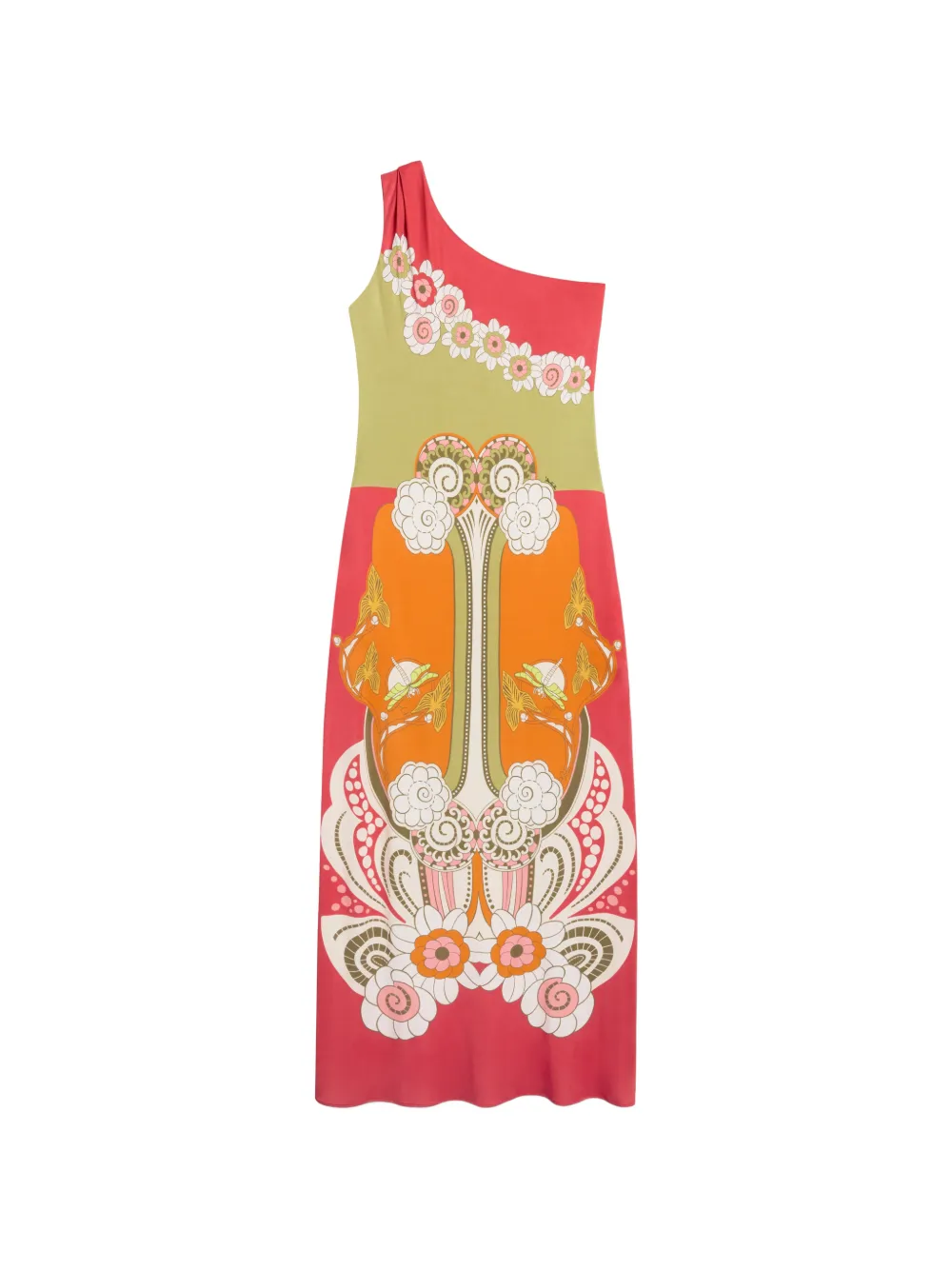 La DoubleJ Asymmetrische maxi-jurk Oranje